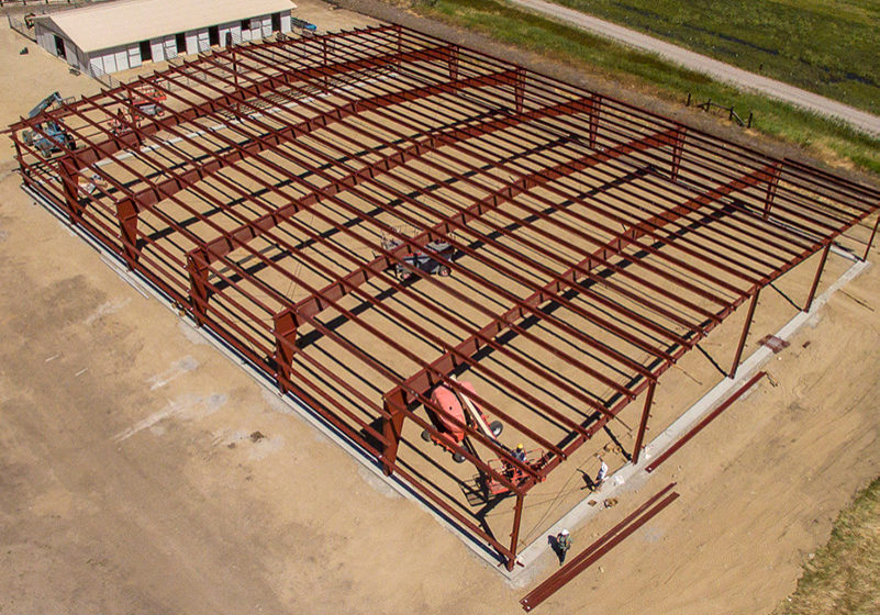 commercial construction of metal building